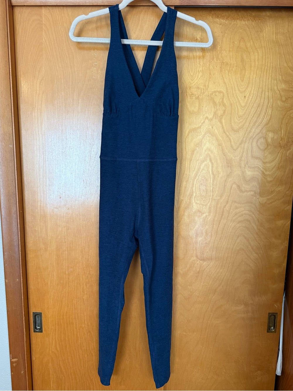 Beyond Yoga navy blue heathered jumpsuit